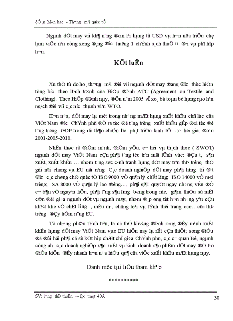 image for page Đẩy mạnh xuất khẩu hàng dệt may Việt Nam sang thị trường EU