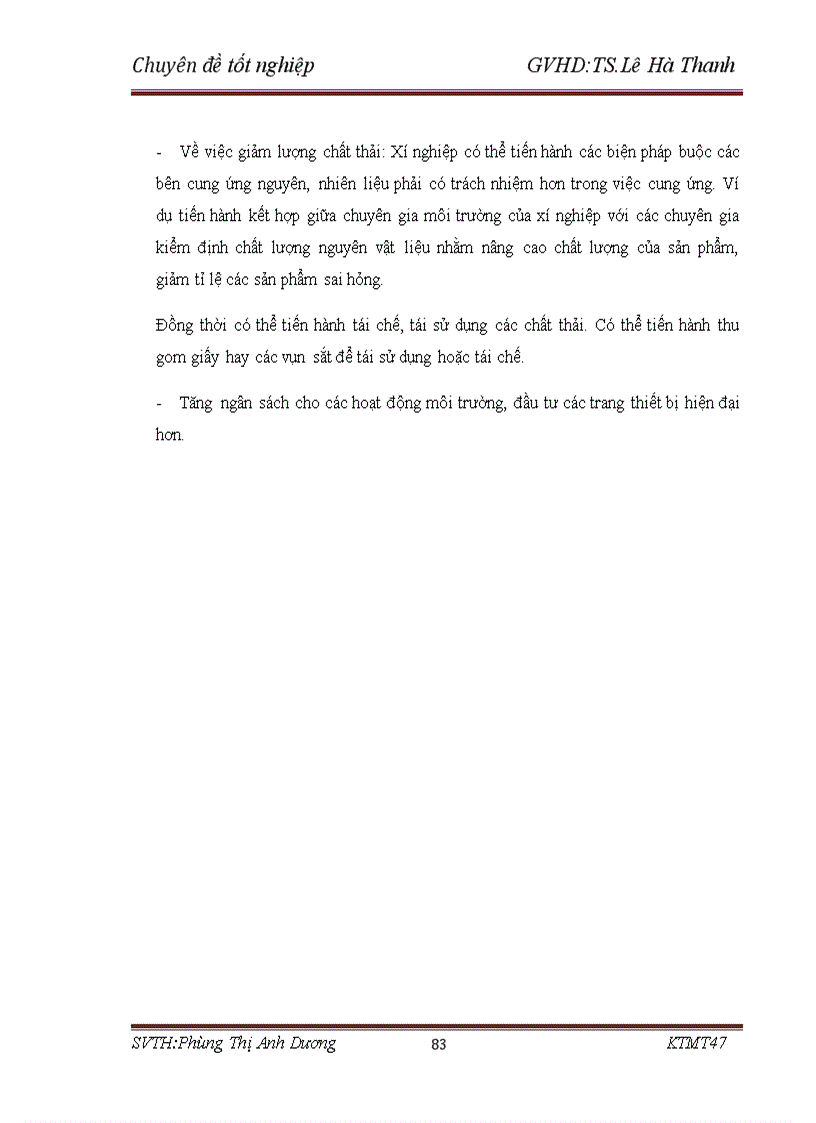 image for page Cơ hội và khả năng áp dụng ISO 14001 tại các doanh nghiệp Việt Nam Trường hợp xí nghiệp X61 Sơn Tây Hà Nội