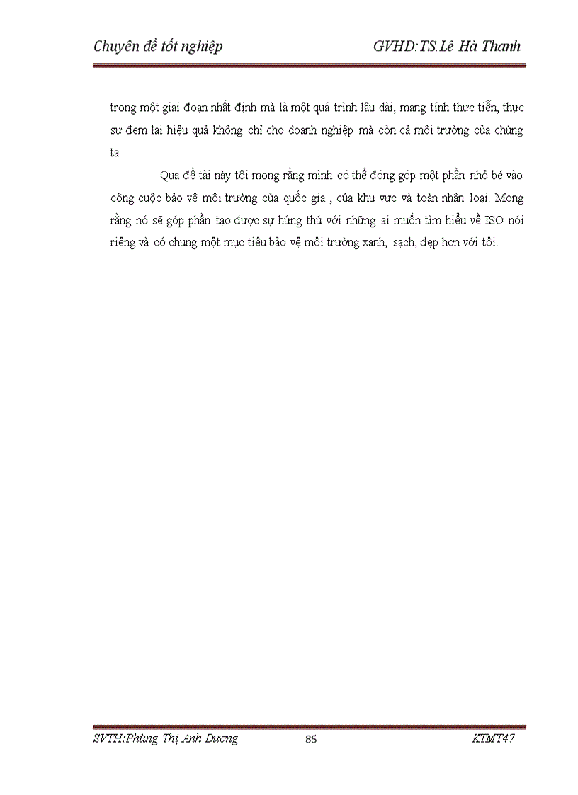 image for page Cơ hội và khả năng áp dụng ISO 14001 tại các doanh nghiệp Việt Nam Trường hợp xí nghiệp X61 Sơn Tây Hà Nội