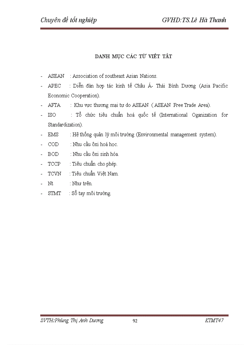 image for page Cơ hội và khả năng áp dụng ISO 14001 tại các doanh nghiệp Việt Nam Trường hợp xí nghiệp X61 Sơn Tây Hà Nội