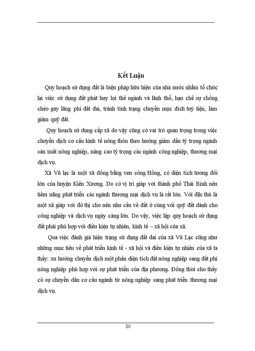 image for page Xây dựng phương án quy hoạch sử dụng đất xã Vũ Lạc Kiến Xương Thái Bình giai đoạn 2005 2015