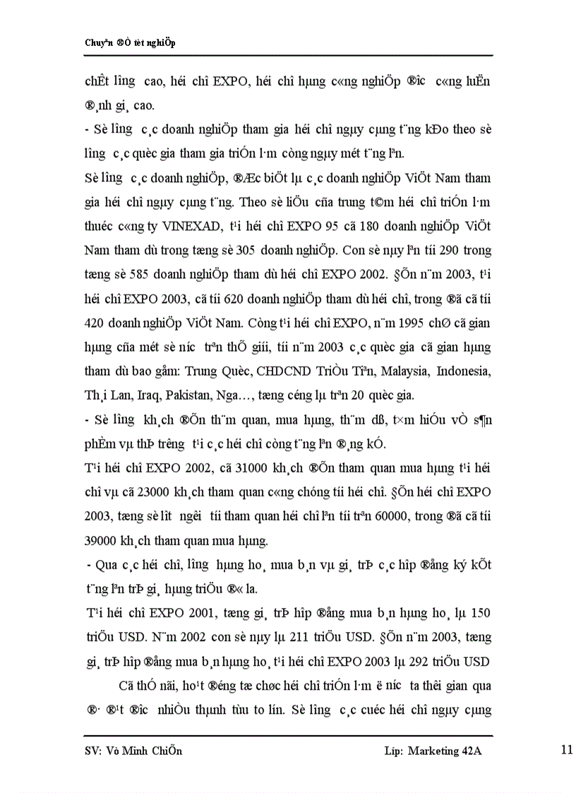 image for page Nghiên cứu nhu cầu tham dự hội chợ thương mại của các doanh nghiệp Việt Nam nhằm nâng cao chất lượng dịch vụ hội chợ thương mại do VINEXAD tổ chức 1