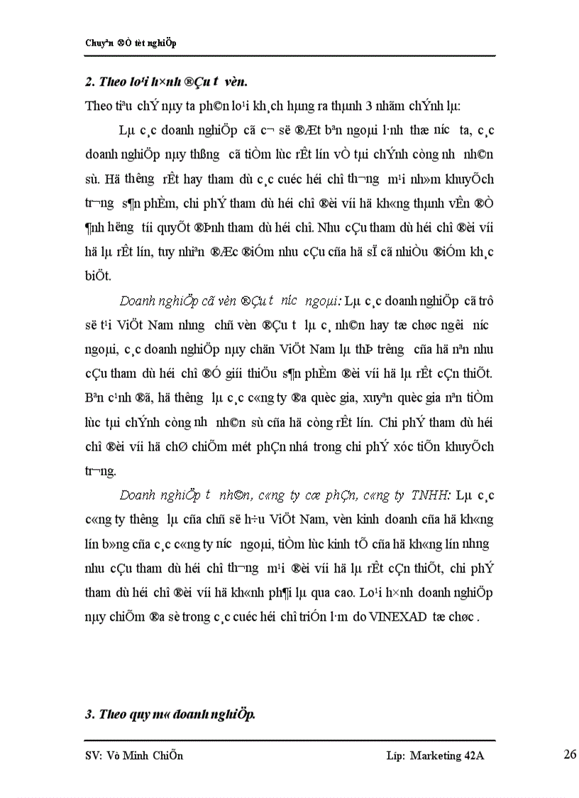 image for page Nghiên cứu nhu cầu tham dự hội chợ thương mại của các doanh nghiệp Việt Nam nhằm nâng cao chất lượng dịch vụ hội chợ thương mại do VINEXAD tổ chức 1