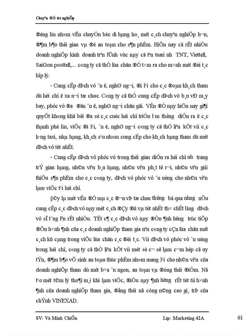 image for page Nghiên cứu nhu cầu tham dự hội chợ thương mại của các doanh nghiệp Việt Nam nhằm nâng cao chất lượng dịch vụ hội chợ thương mại do VINEXAD tổ chức 1