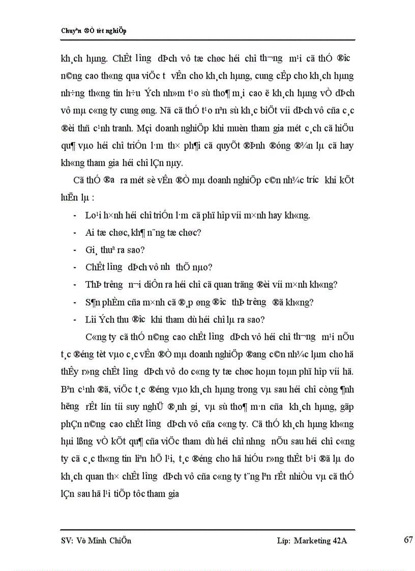 image for page Nghiên cứu nhu cầu tham dự hội chợ thương mại của các doanh nghiệp Việt Nam nhằm nâng cao chất lượng dịch vụ hội chợ thương mại do VINEXAD tổ chức 1