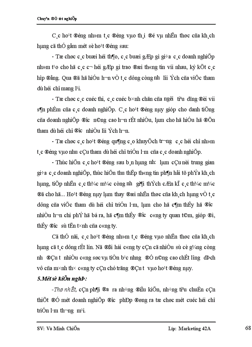 image for page Nghiên cứu nhu cầu tham dự hội chợ thương mại của các doanh nghiệp Việt Nam nhằm nâng cao chất lượng dịch vụ hội chợ thương mại do VINEXAD tổ chức 1