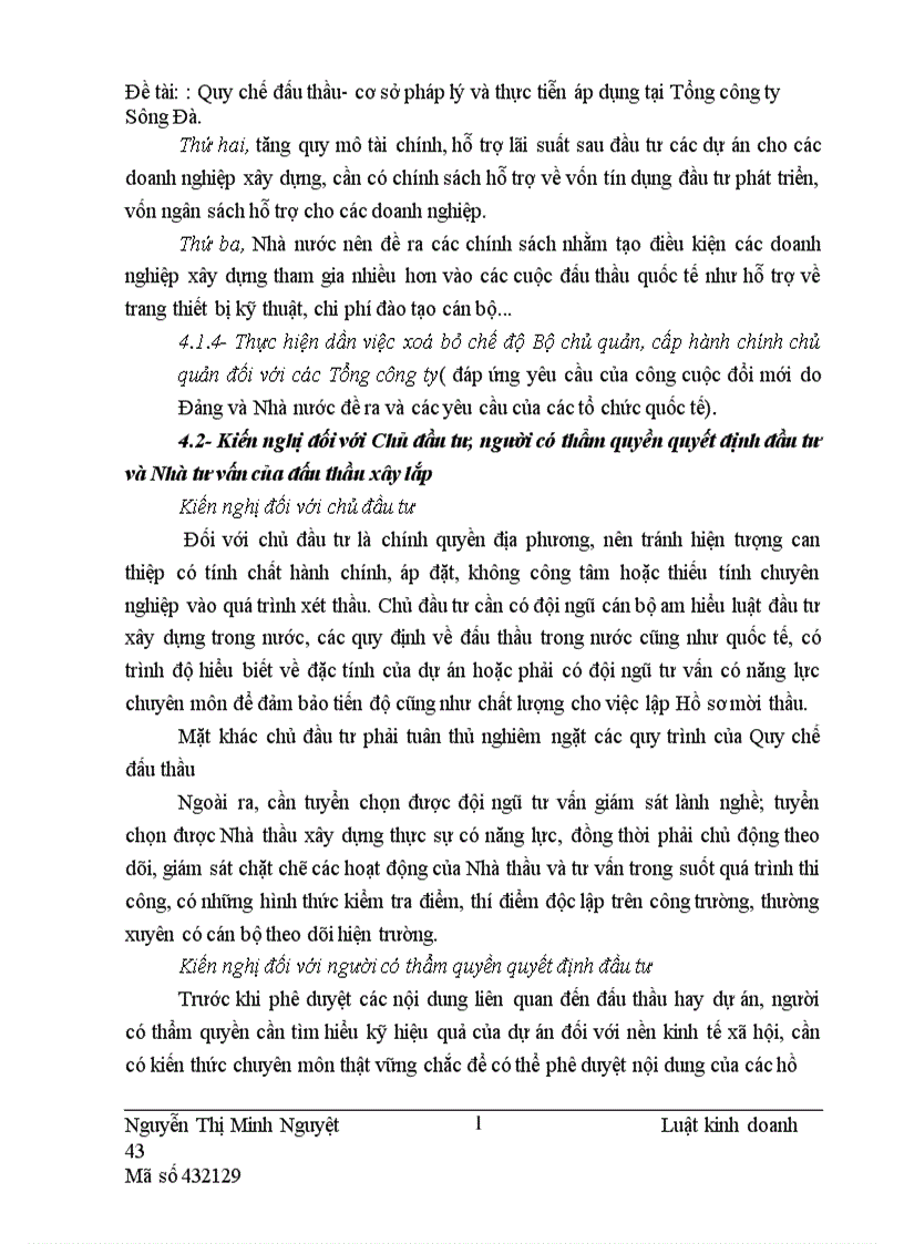 image for page Quy chế đấu thầu cơ sở pháp lý và thực tiễn áp dụng tại Tổng công ty Sông Đà 1