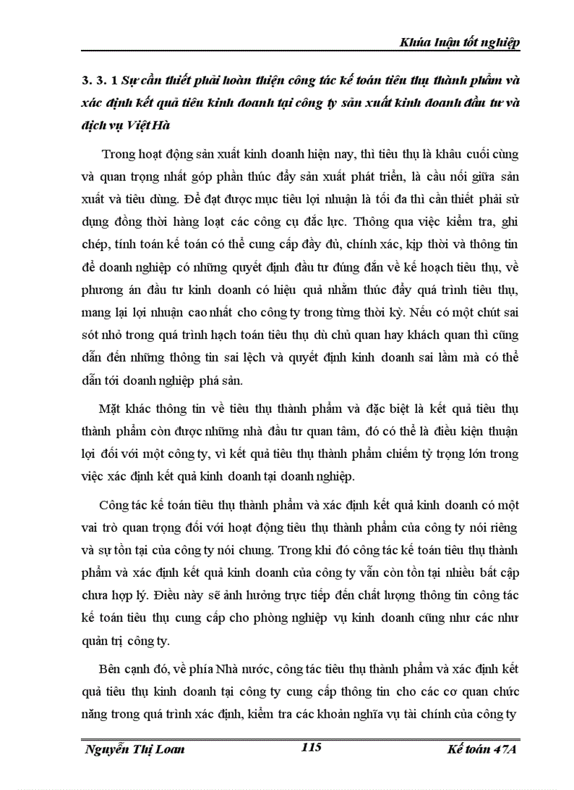 image for page Hoàn thiện hạch toán tiêu thụ thành phầm và xác định kết quả kinh doanh trong công ty sản xuất kinh doanh đầu tư và dịch vụ Việt Hà 1