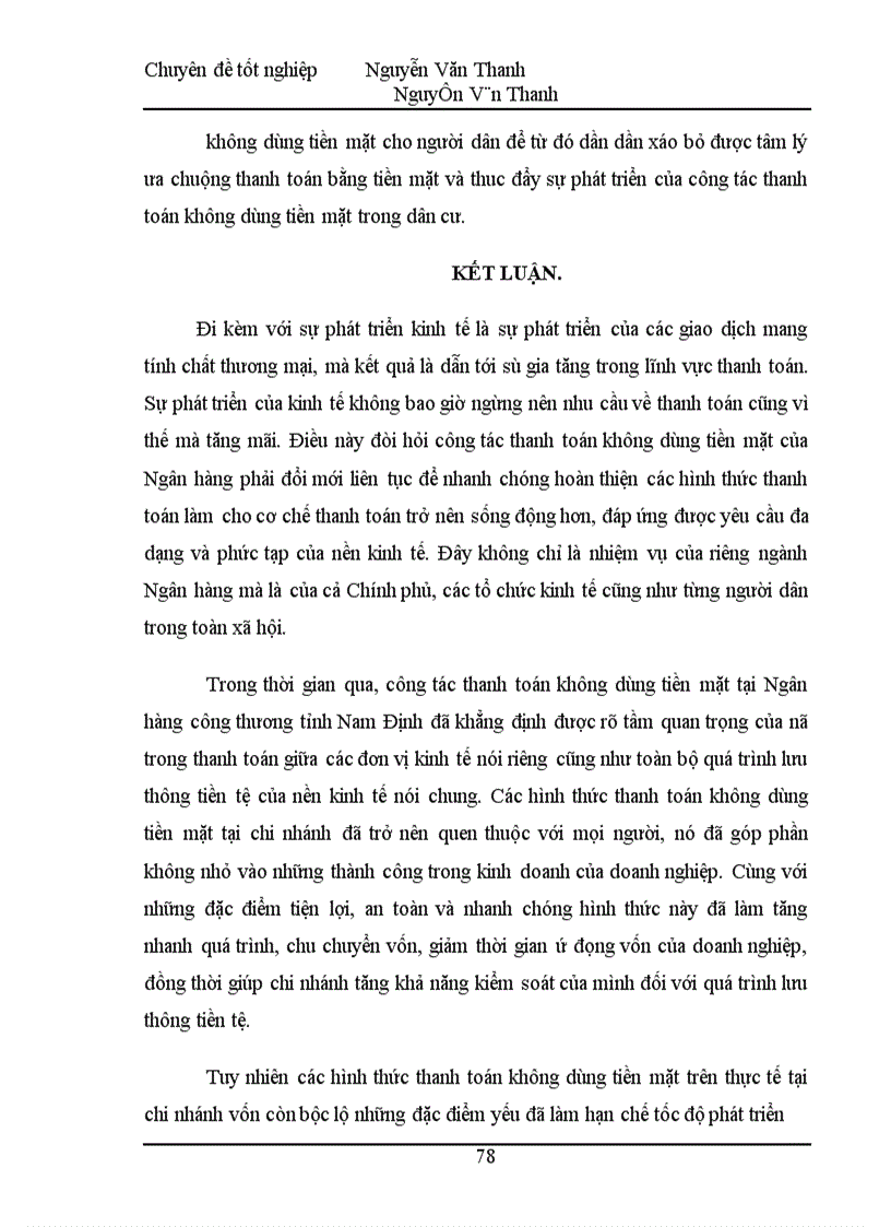 image for page Thanh toán không dùng tiền mặt tại Ngân hàng Công thương tỉnh Nam Định Thức trạng và giải pháp 1