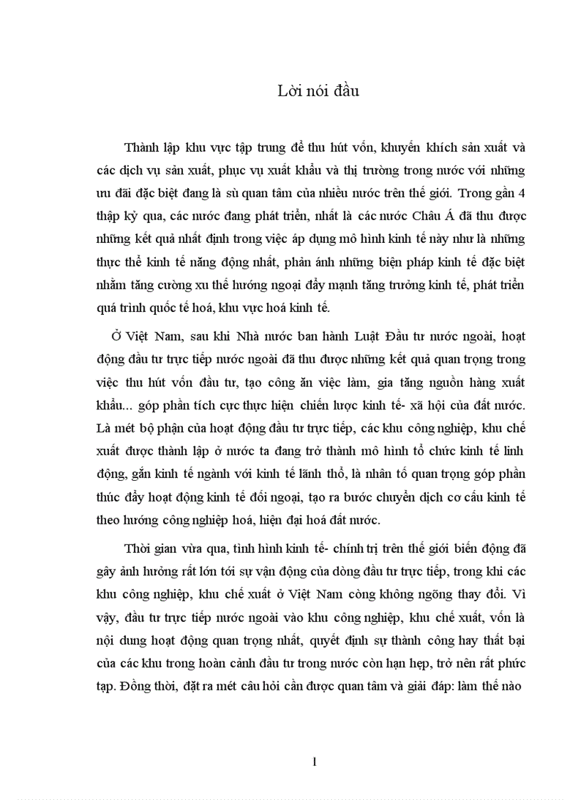 image for page Đầu tư trực tiếp nước ngoài vào khu công nghiệp khu chế xuất Thực trạng và giải pháp 1