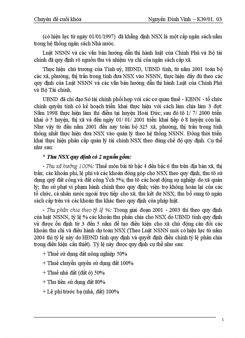 image for page Hoàn thiện công tác quản lý Ngân sách xã trên địa bàn tỉnh Hà Tây trong thời gian tới