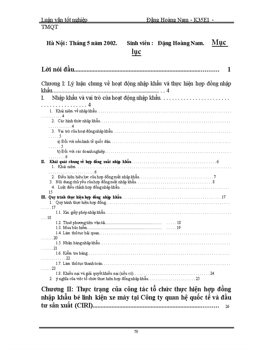 image for page Hoàn thiện công tác tổ chức thực hiện hợp đồng nhập khẩu bộ linh kiện xe máy tại Công ty quan hệ quốc tế và đầu tư sản xuất CIRI