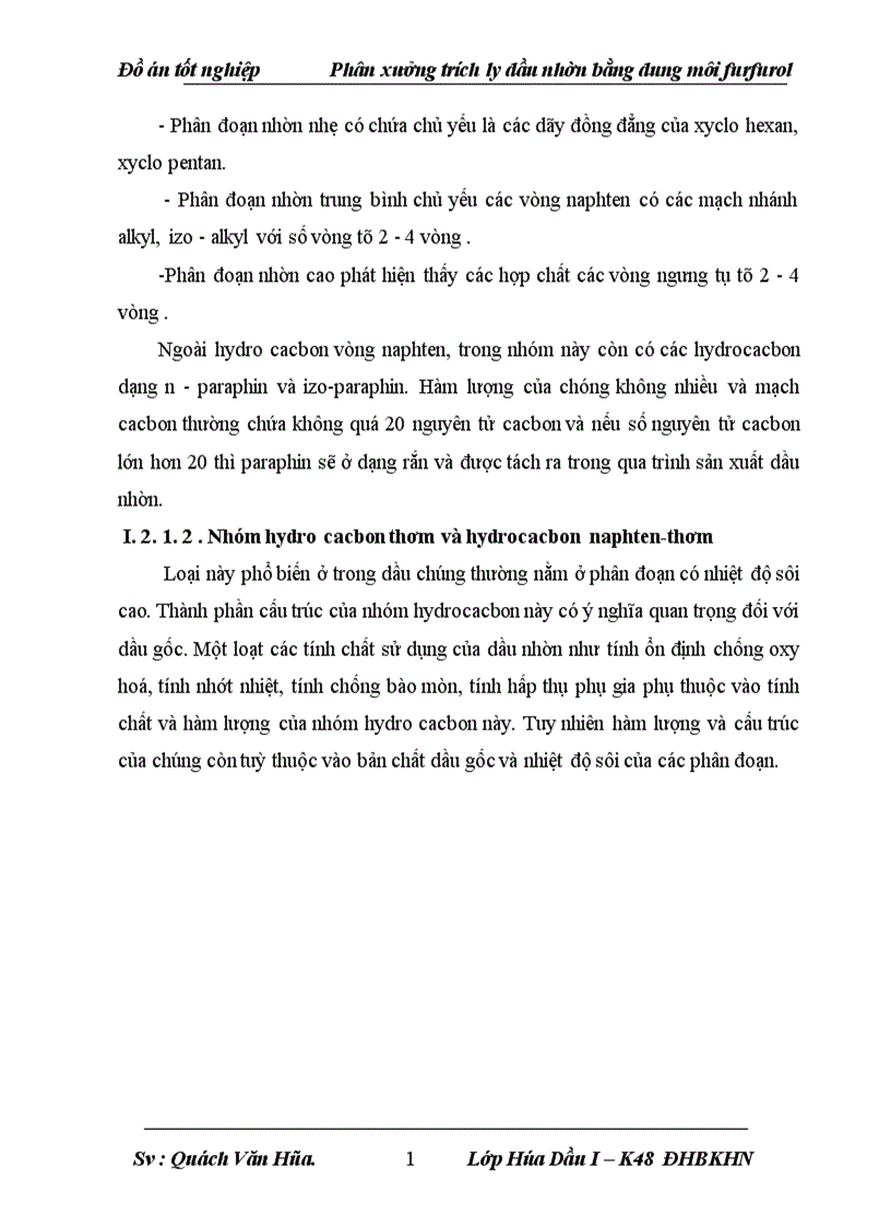 image for page Thiết kế phân xưởng trích ly sản xuất dầu nhờn bằng dung môi furfuro năng suất 450 000 tấn năm