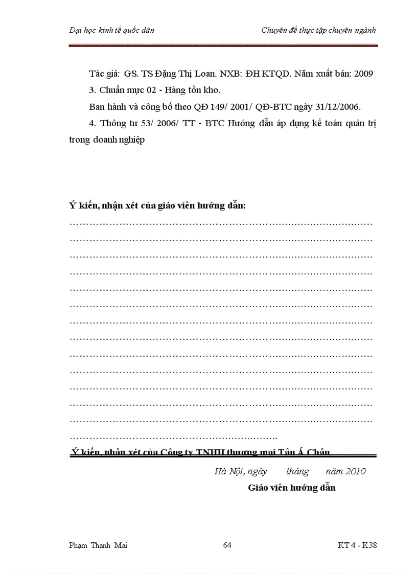 image for page Hoàn thiện kế toán chi phí doanh thu và xác định kết quả kinh doanh trong Công ty TNHH thương mại Tân Á Châu 1