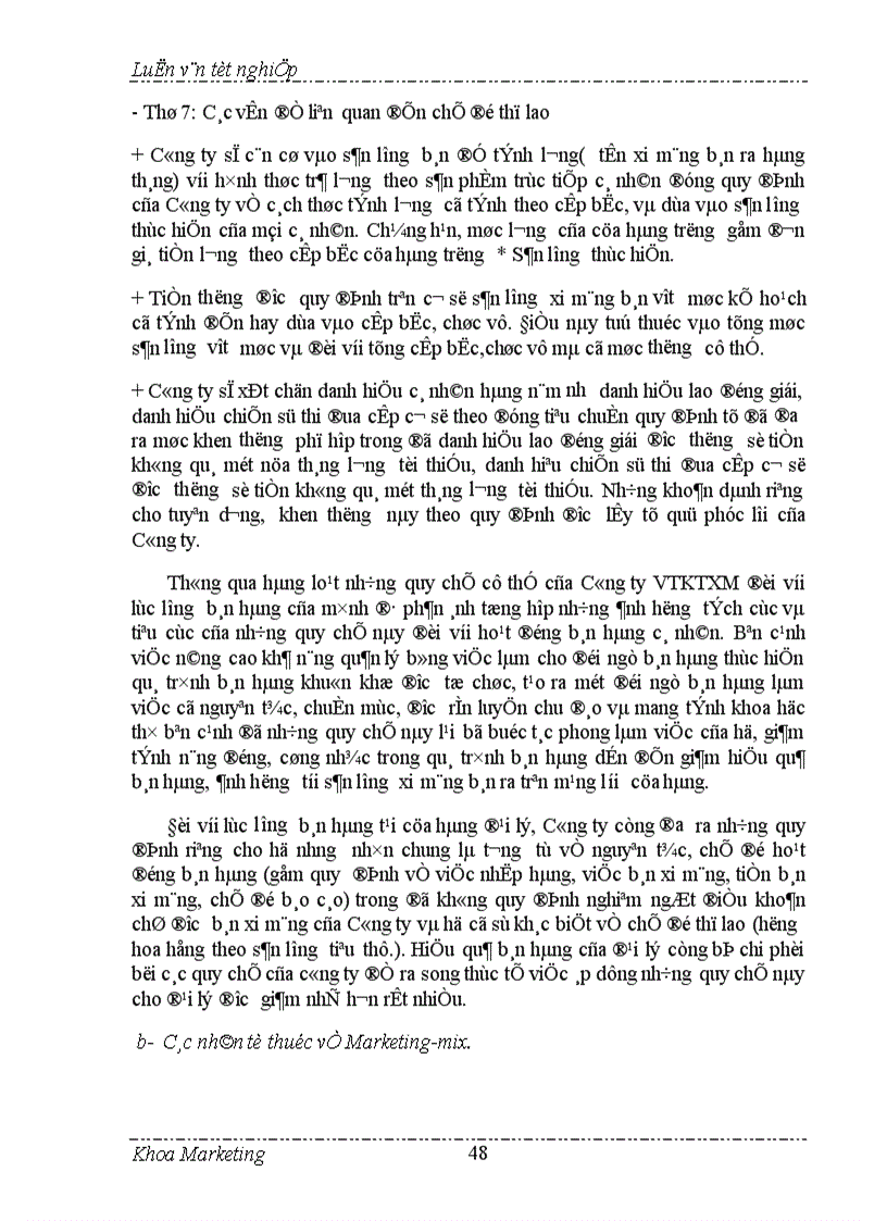 image for page Đẩy mạnh bán hàng cá nhân trong hoạt động tiêu thụ ở Công ty VTKTXM 1