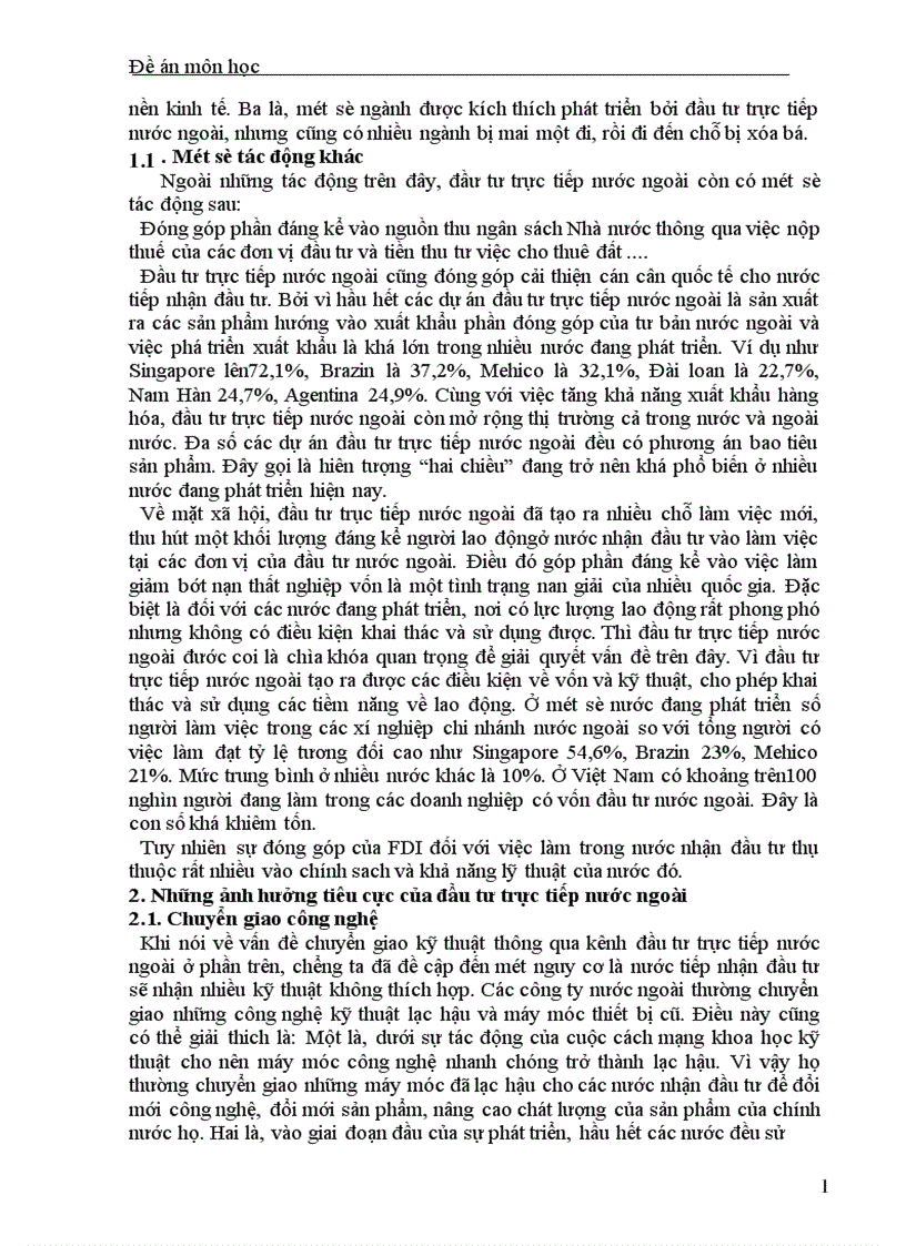 image for page Thực trạng huy động vốn FDI vào Việt Nam trong thời gian qua 1