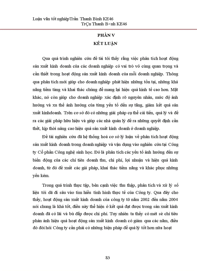 image for page Phân tích hoạt động sản xuất kinh doanh của Công ty cổ phần Công nghệ sinh học 1