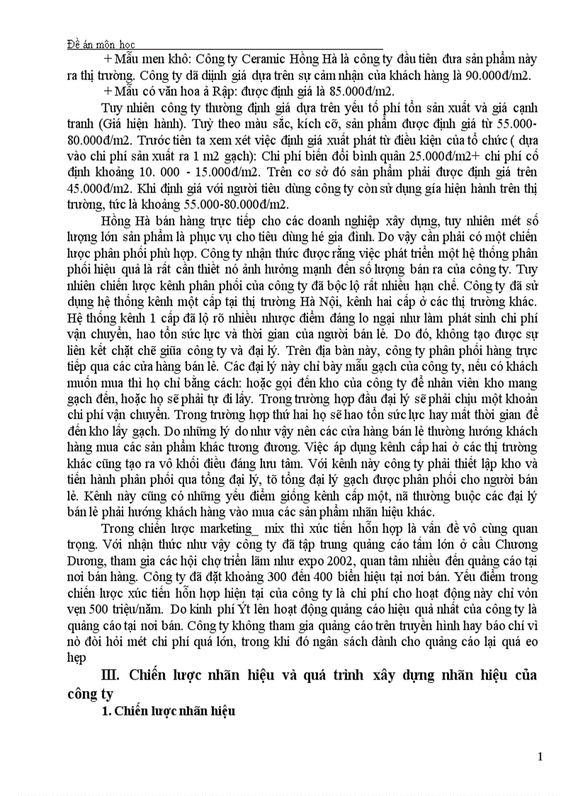 image for page Một số giải pháp nhằm hoàn thiện chiến lược xây dựng nhãn hiệu ceramic Hồng Hà