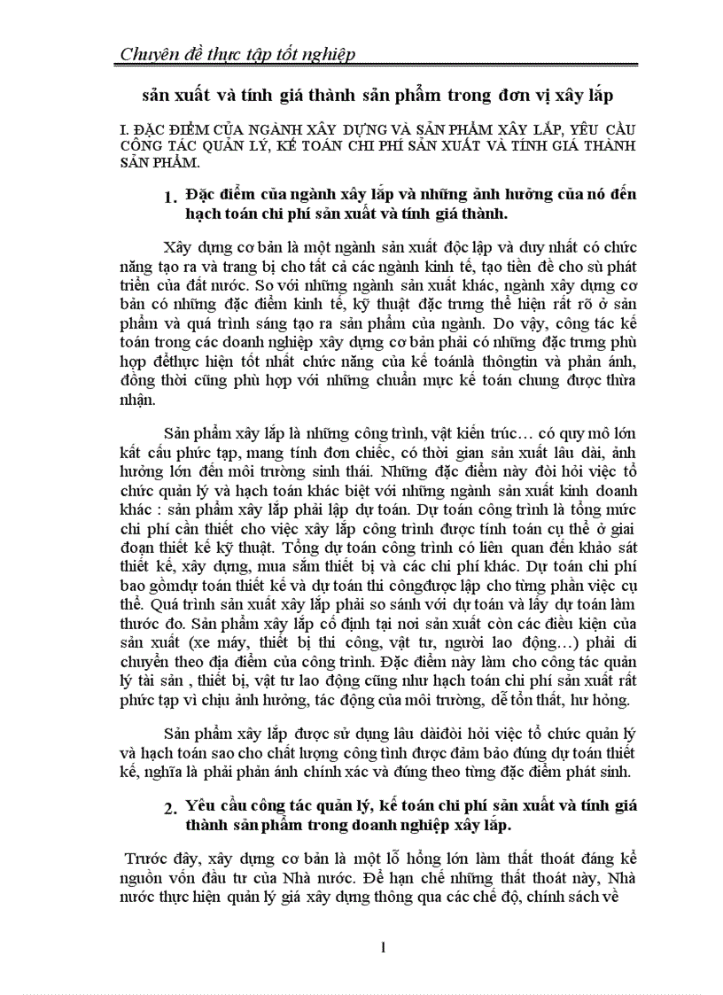 image for page Thực trạng tổ chức công tác hạch toán chi phí sản xuất và tính giá thành sản phẩm xây lắp tại Công ty xây dựng