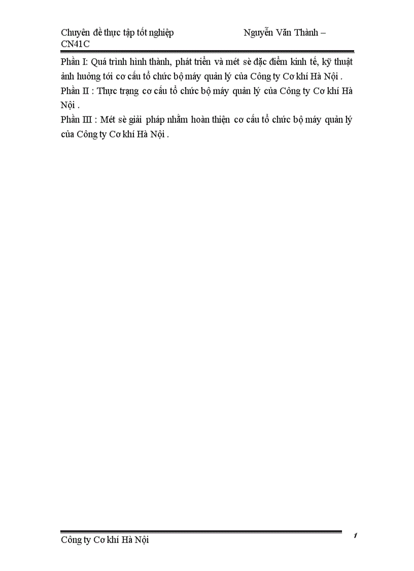 image for page Một số giải pháp nhằm hoàn thiện cơ cấu tổ chức bộ máy quản lý của Công ty Cơ khí Hà Nội 1