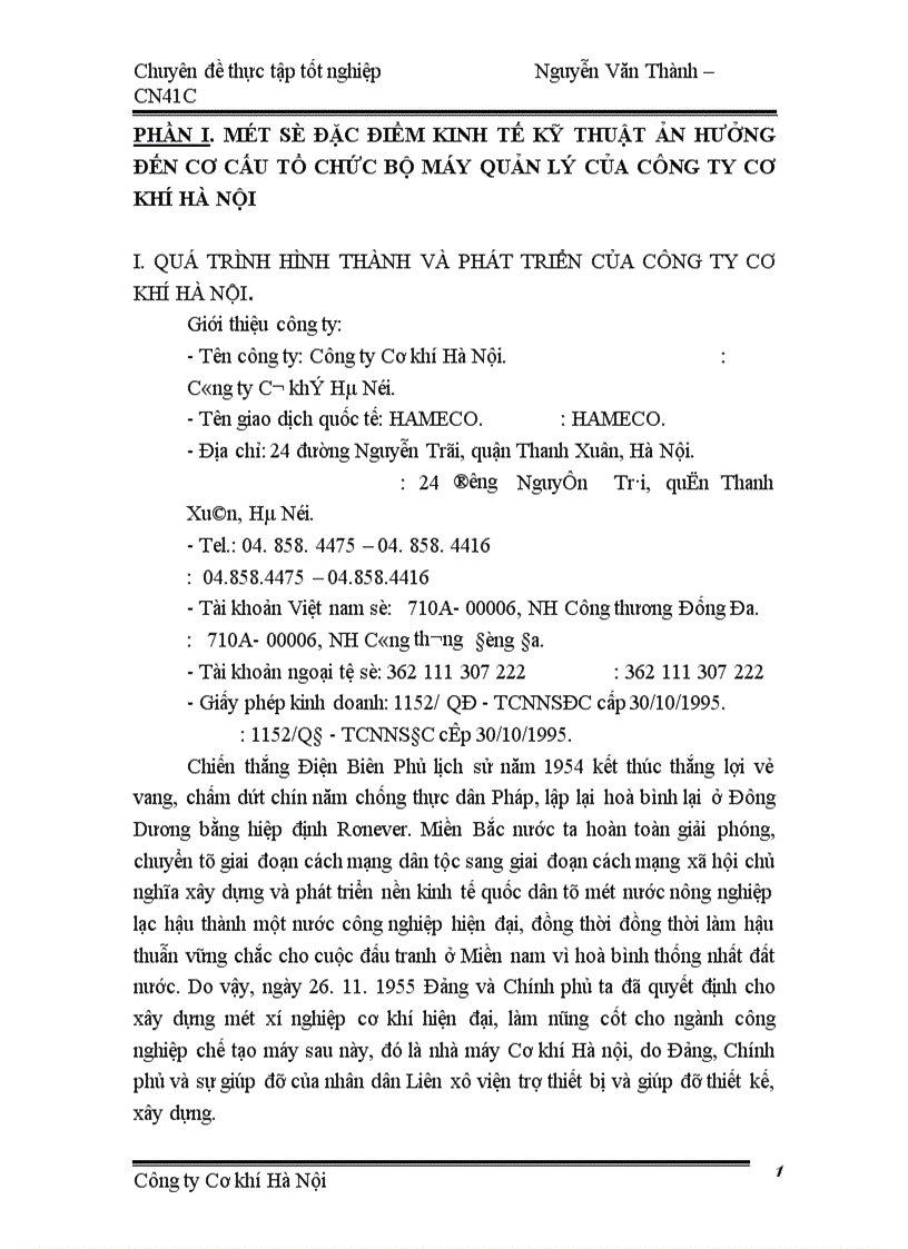 image for page Một số giải pháp nhằm hoàn thiện cơ cấu tổ chức bộ máy quản lý của Công ty Cơ khí Hà Nội 1