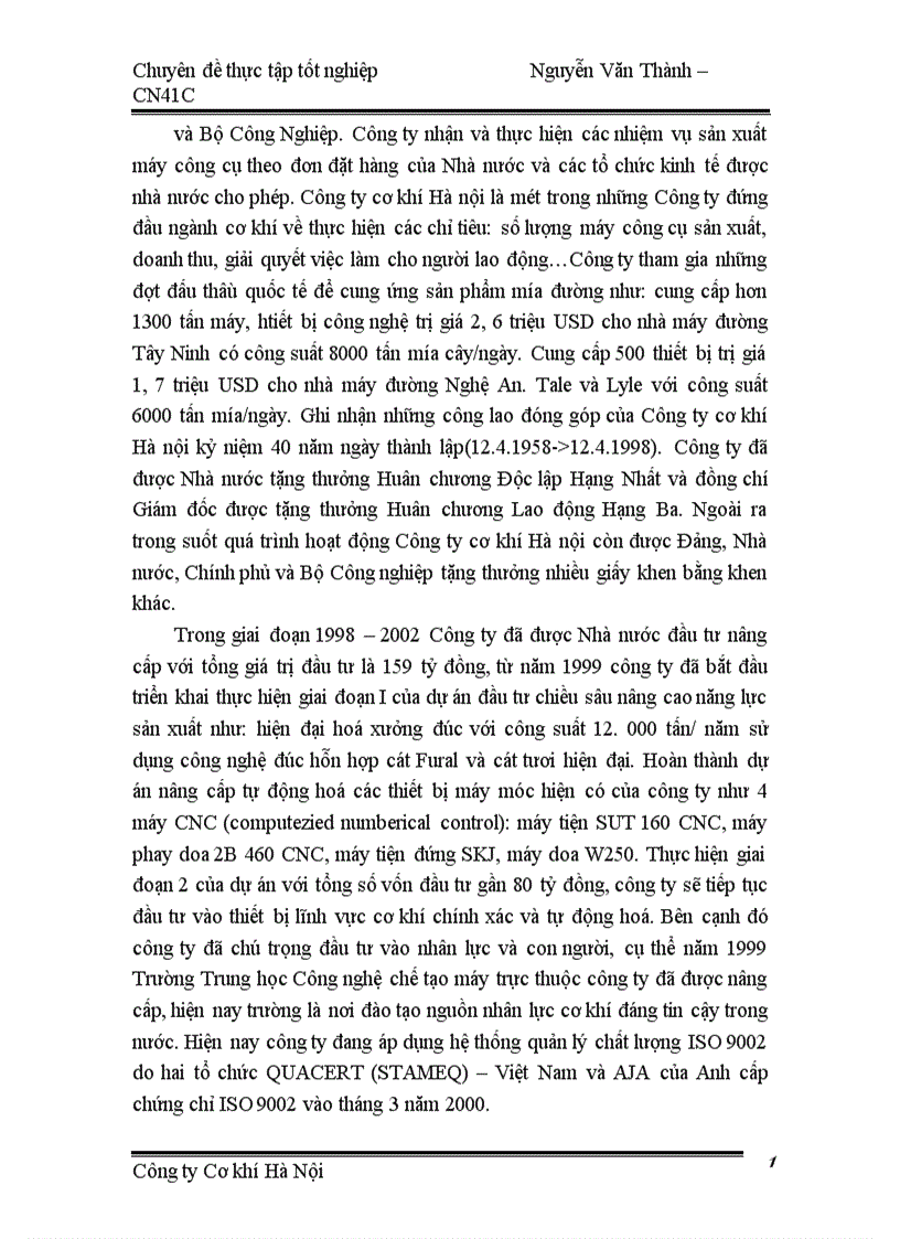 image for page Một số giải pháp nhằm hoàn thiện cơ cấu tổ chức bộ máy quản lý của Công ty Cơ khí Hà Nội 1