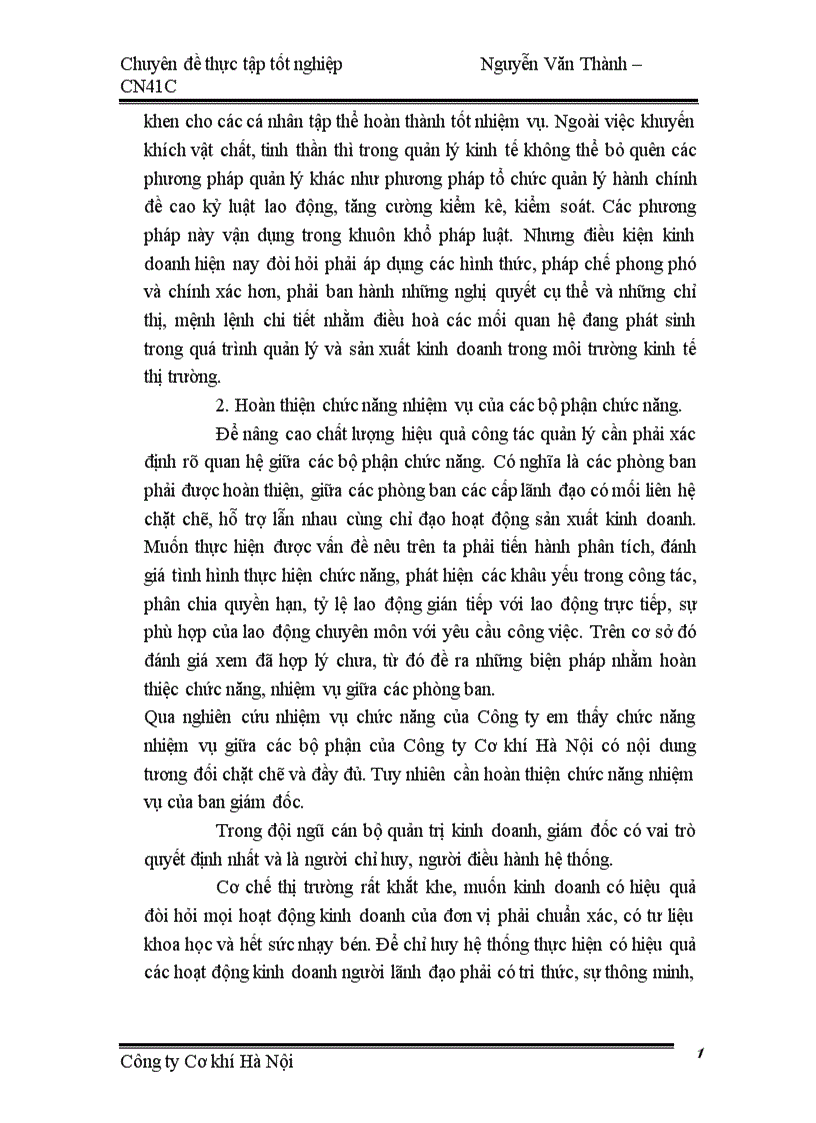 image for page Một số giải pháp nhằm hoàn thiện cơ cấu tổ chức bộ máy quản lý của Công ty Cơ khí Hà Nội 1