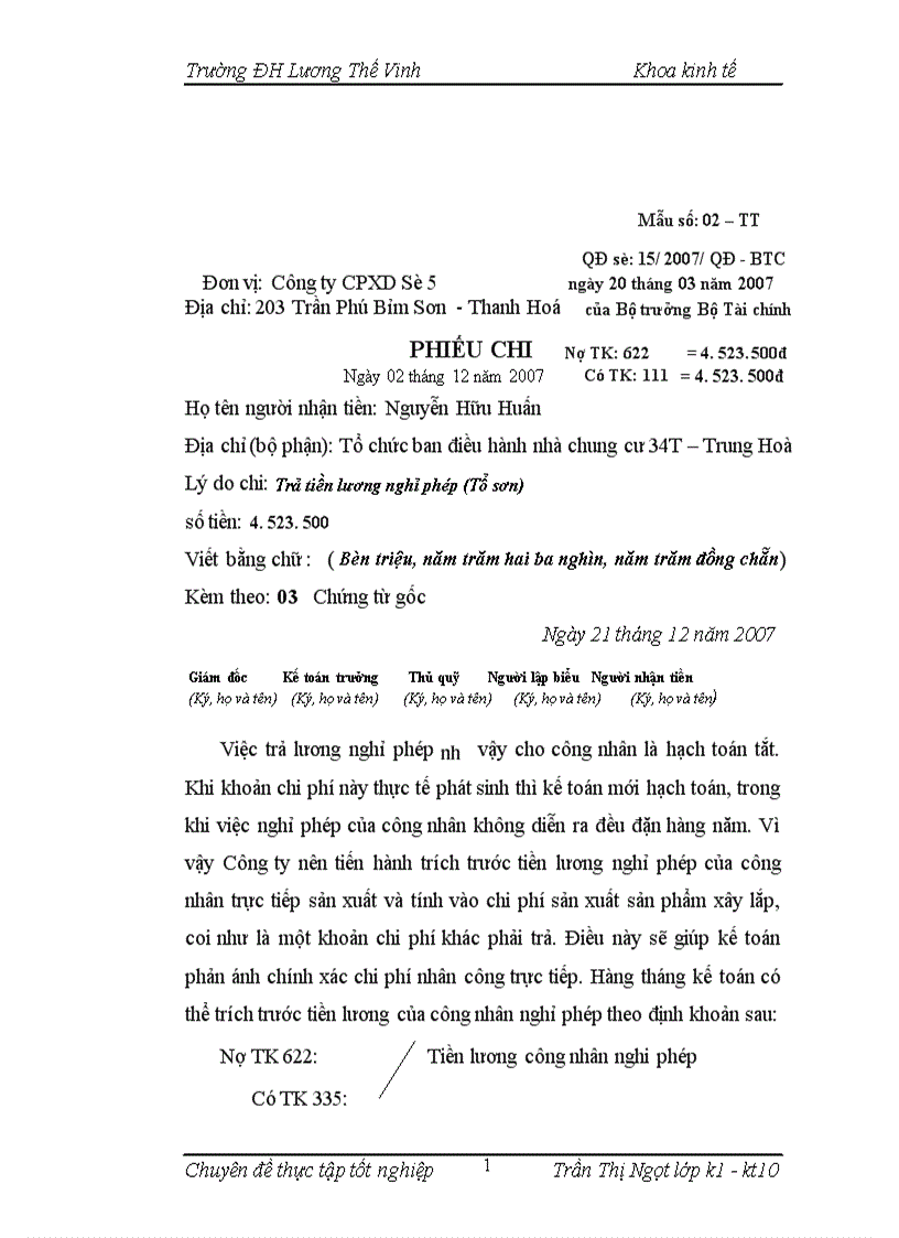 image for page Hoàn thiện phương pháp kế toán chi phí xây lắp tại Công ty Cổ phần xây dựng số 5 trong điều kiện vận dụng hệ thống chuẩn mực kế toán Việt Nam 1