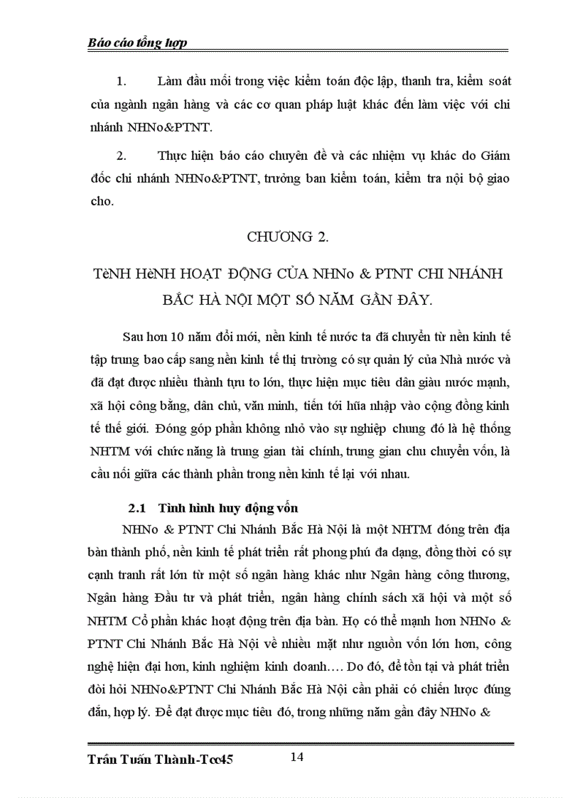 image for page Báo cáo thực tập tổng hợp của NHNo PTNT Việt Nam và NHNo PTNT Chi Nhánh Bắc Hà Nội
