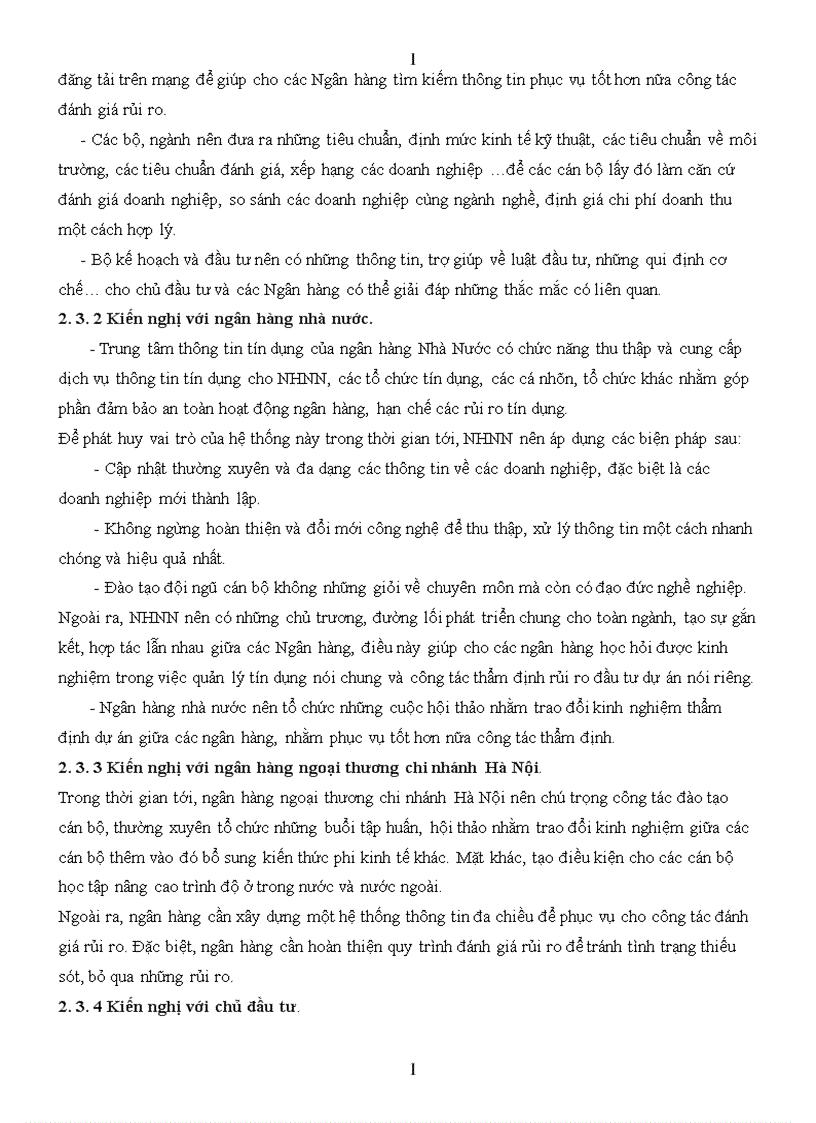 image for page Rủi ro và đánh giá rủi ro trong thẩm định dự án vay vốn tại ngân hàng TMCP ngoại thương Hà Nội 1