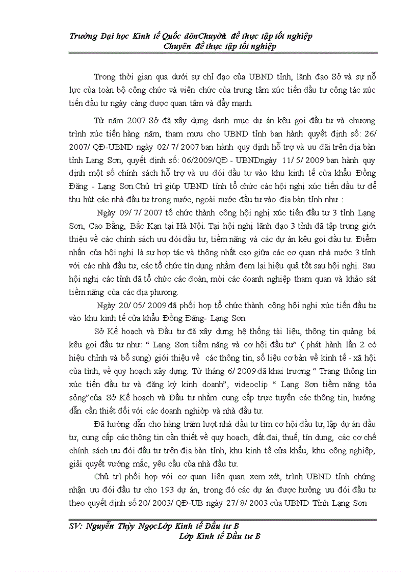 image for page Công tác quản lý hoạt động đầu tư của Sở Kế hoạch và Đầu tư Tỉnh Lạng Sơn Thực trạng và giải pháp 1