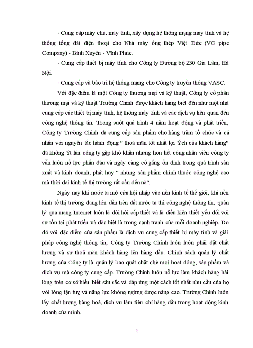 image for page Báo cáo thực tập tổng hợp của Công ty Cổ phần Thương mại và kỹ thuật Trường Chinh