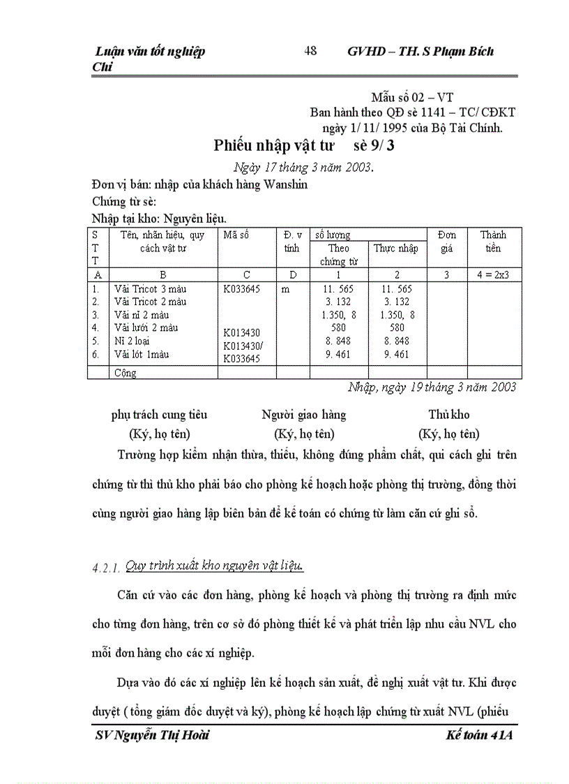 image for page Hoàn thiện công tác kế toán nguyên vật liệu tại Công ty may Thăng Long 1