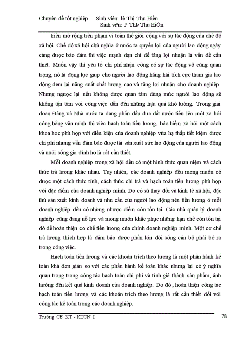 image for page Tổ chức hạch toán tiền lương và các khoản trích theo lương tại xí nghiệp dịch vụ khoa học kỹ thuật 1