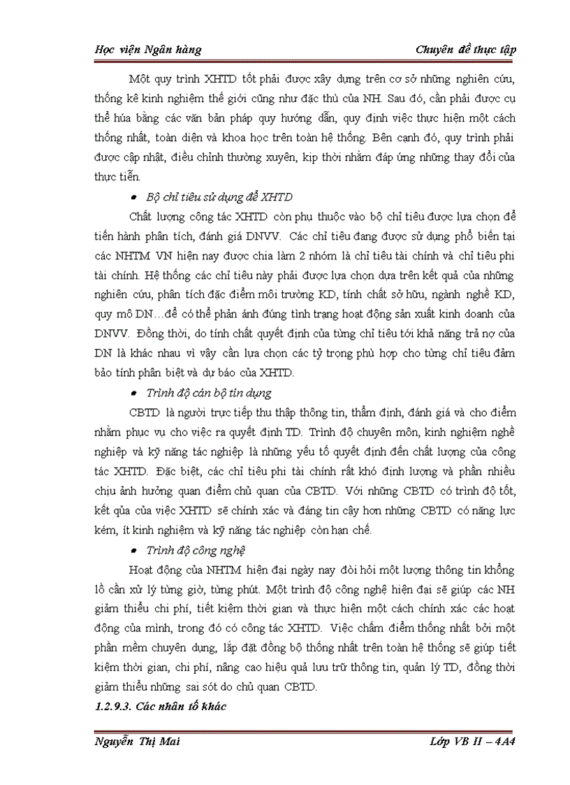 image for page Giải pháp hoàn thiện công tác Xếp hạng tín dụng doanh nghiệp vay vốn tại Chi nhánh Ngân hàng TMCP công thương Đống Đa