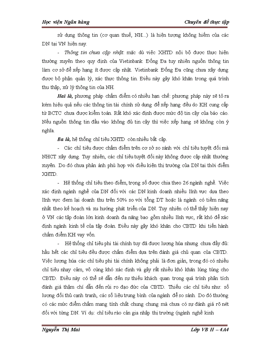 image for page Giải pháp hoàn thiện công tác Xếp hạng tín dụng doanh nghiệp vay vốn tại Chi nhánh Ngân hàng TMCP công thương Đống Đa