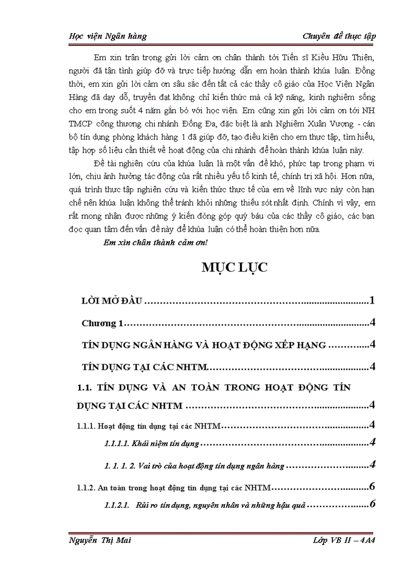 image for page Giải pháp hoàn thiện công tác Xếp hạng tín dụng doanh nghiệp vay vốn tại Chi nhánh Ngân hàng TMCP công thương Đống Đa
