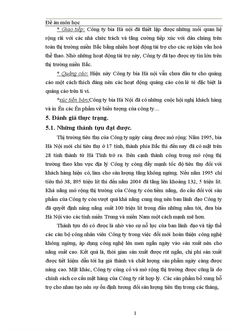 image for page Thực trạng về cạnh tranh trên thị trường BIA tại Miền Bắc và một số giải pháp trong cạnh tranh của công ty Bia Hà Nội 1