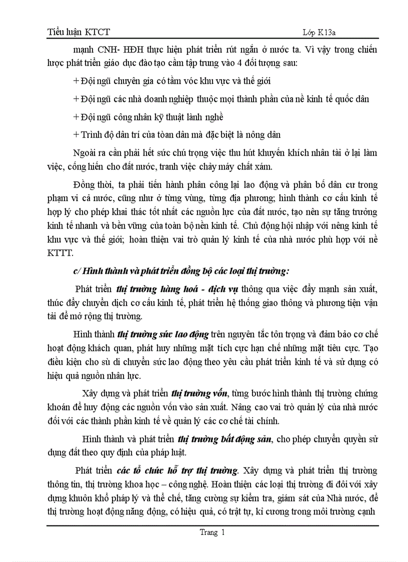 image for page Mục tiêu và giải pháp cơ bản phát triển KTTT định hướng XHCN ở Việt Nam