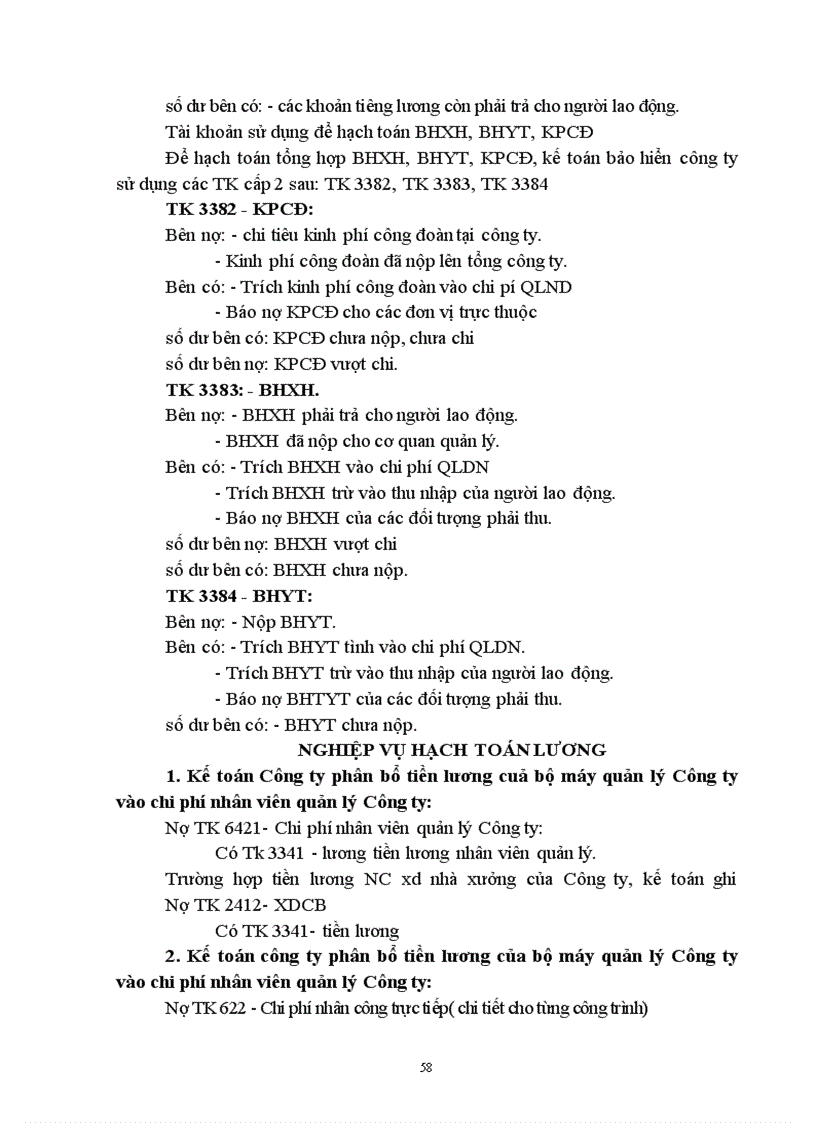 image for page Hạch toán tiền lương và bảo hiểm