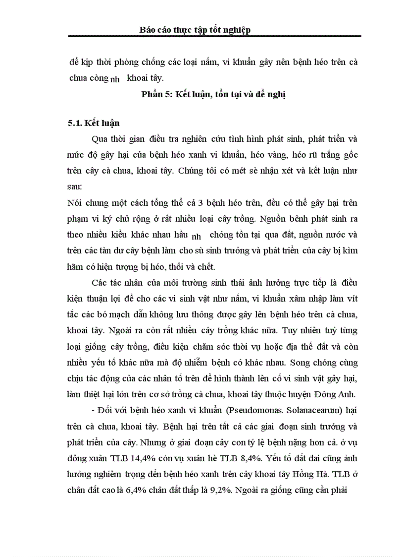 image for page Điều tra tình hình phát sinh phát triển và mức độ gây hại của bệnh héo rũ trên cây cà chua khoai tây vụ Đông Xuân vùng Đông Anh Hà Nội 1
