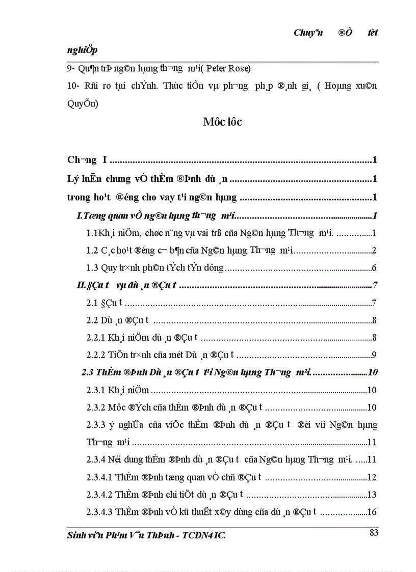 image for page Thực trạng thẩm định dự án đầu tư tại Chi nhánh ngân hàng Nông nghiệp và phát triển nông thôn