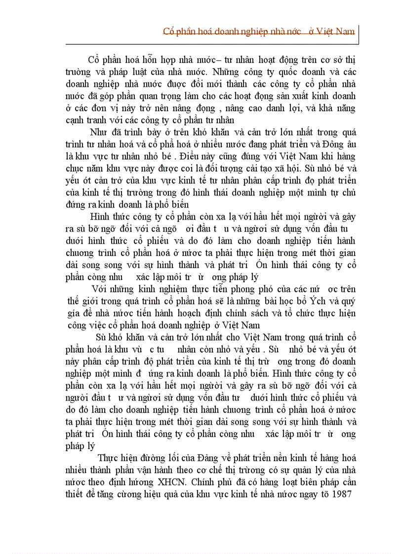 image for page Cổ phần hoá doanh nghiệp nhà nước ở Việt Nam 1