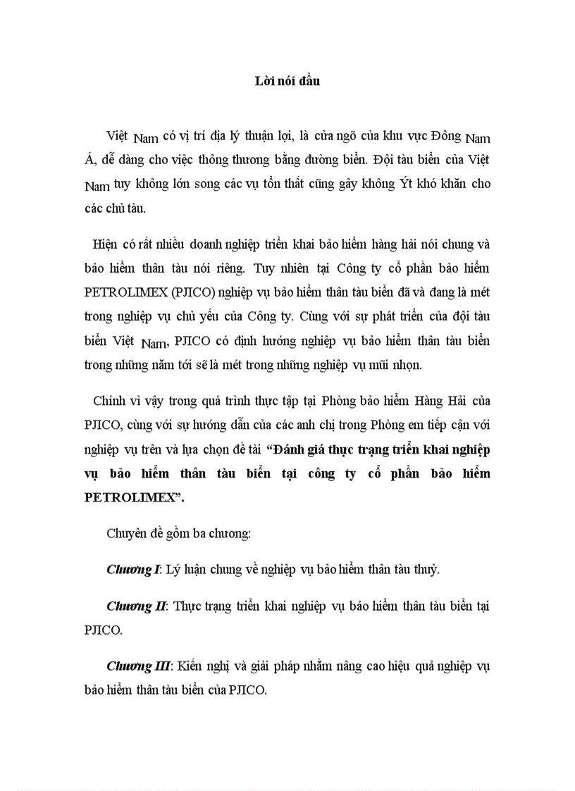 image for page Đánh giá thực trạng triển khai nghiệp vụ bảo hiểm thân tàu biển tại công ty cổ phần bảo hiểm PETROLIMEX 1