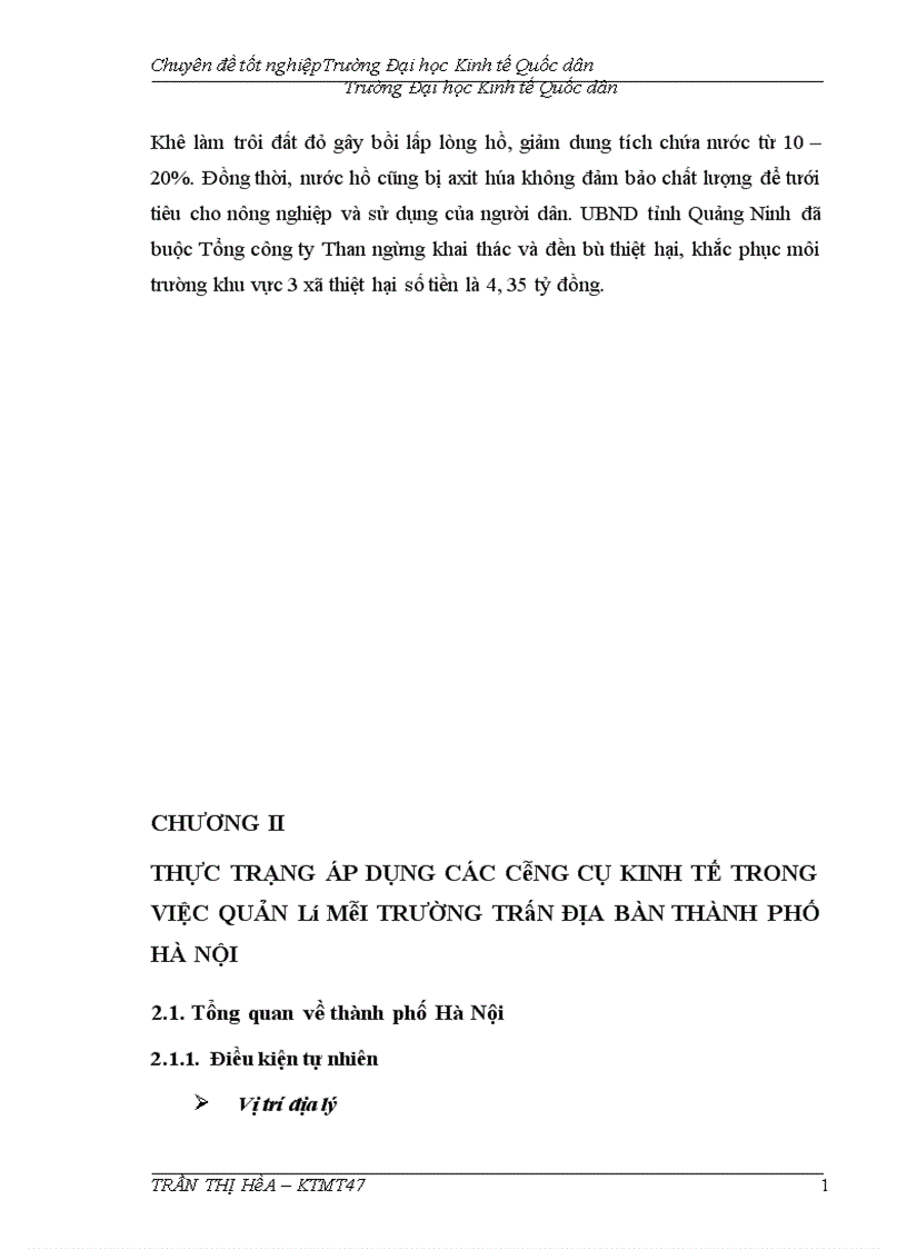 image for page Thực trạng và giải pháp nâng cao hiệu quả áp dụng công cụ kinh tế trong quản lý môi trường trên địa bàn tha