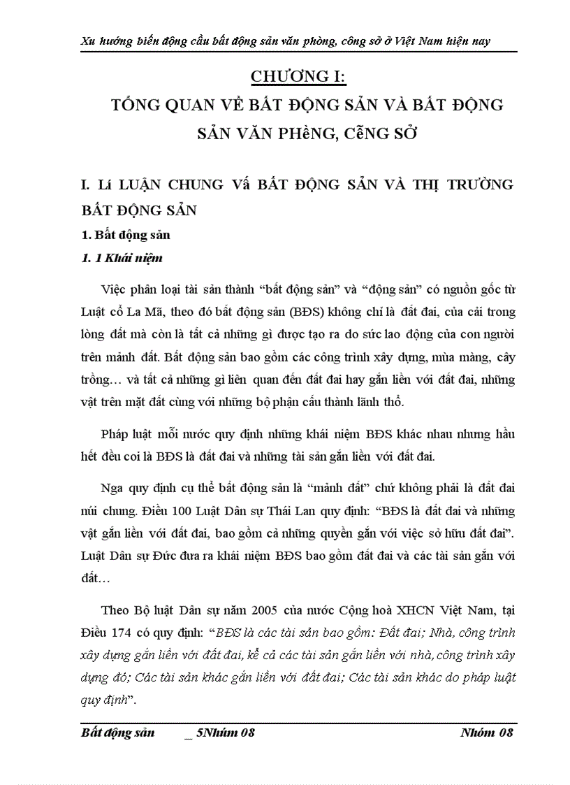 Phân tích xu hướng biến động cầu bất động sản văn phòng công sở ở Việt Nam hiện nay 1