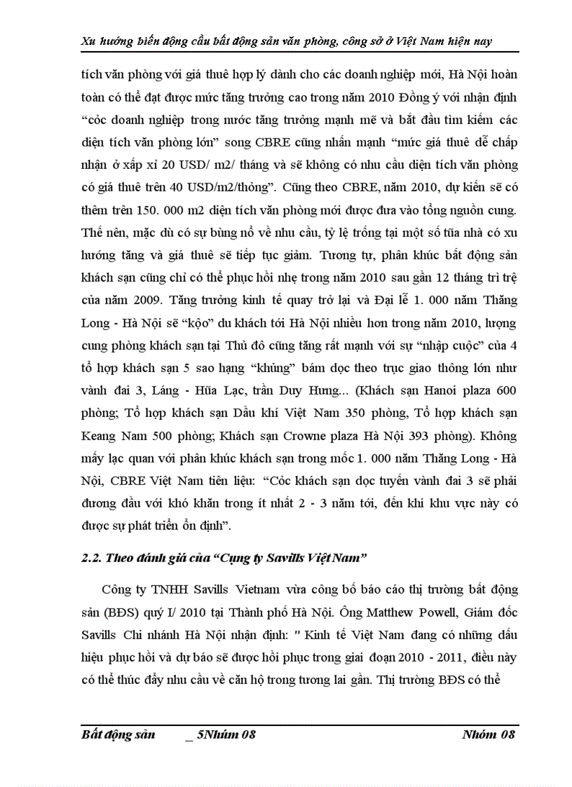 image for page Phân tích xu hướng biến động cầu bất động sản văn phòng công sở ở Việt Nam hiện nay 1