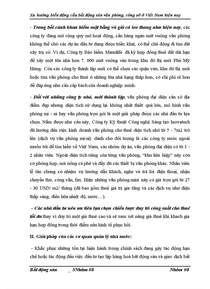 image for page Phân tích xu hướng biến động cầu bất động sản văn phòng công sở ở Việt Nam hiện nay 1