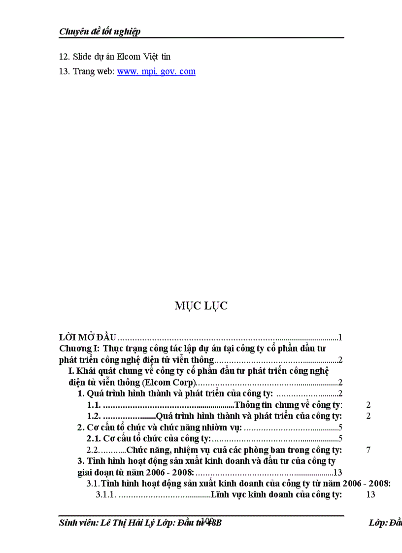 image for page Hoàn thiện công tác lập dự án tại công ty cổ phần đầu tư phát triển công nghệ điện tử viễn thông 1