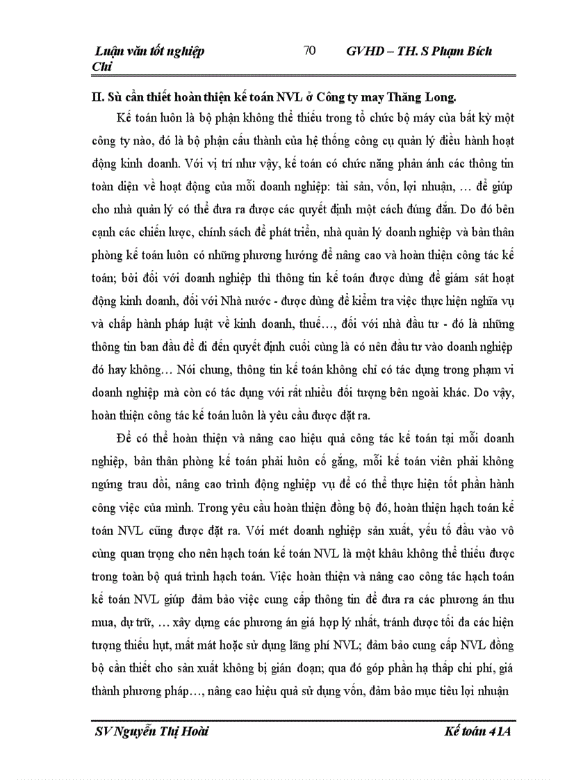 image for page Hoàn thiện công tác kế toán nguyên vật liệu tại Công ty may Thăng Long 1